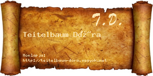 Teitelbaum Dóra névjegykártya